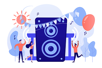 Image showing Open air party concept vector illustration.