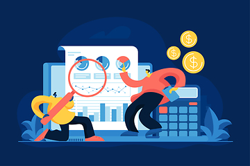 Image showing Business analytics flat vector illustration