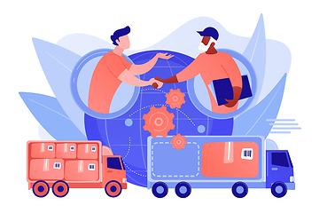 Image showing Collaborative logistics concept vector illustration