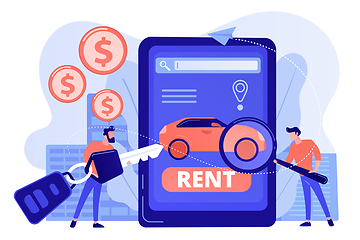 Image showing Rental car service concept vector illustration.