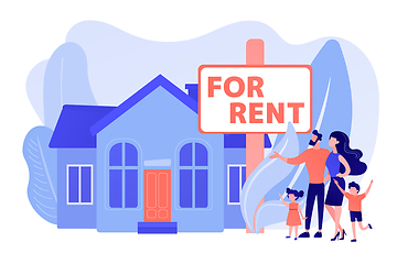 Image showing House for rent concept vector illustration.