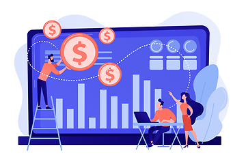 Image showing Data monetization concept vector illustration.