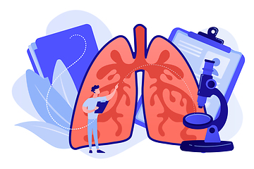 Image showing Obstructive pulmonary disease concept vector illustration.