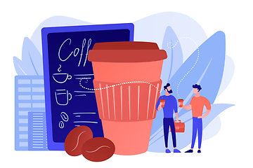 Image showing Take away coffee concept vector illustration.