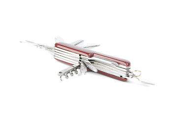 Image showing marketing red swiss army pocket knife tool