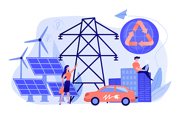 Image showing Renewable energy concept vector illustration.