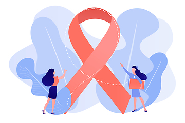 Image showing Breast cancer concept vector illustration.