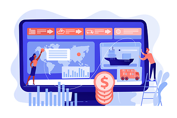 Image showing Supply chain analytics concept vector illustration