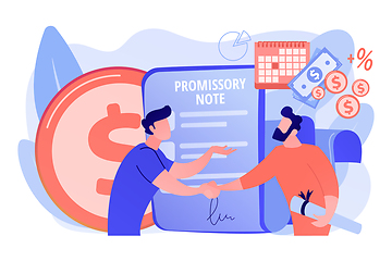 Image showing Promissory note concept vector illustration