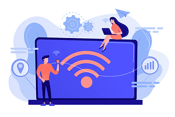 Image showing Wi-fi connection concept vector illustration.