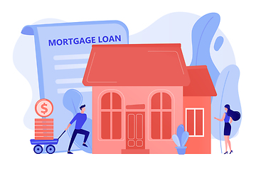 Image showing Mortgage loan concept vector illustration.