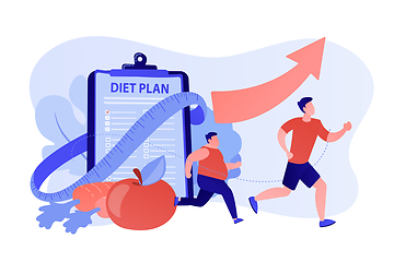Image showing Weight loss diet concept vector illustration.