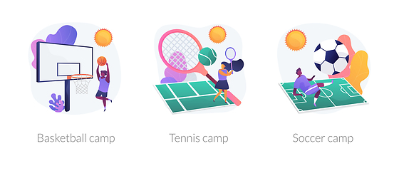 Image showing Sport camps vector concept metaphors.