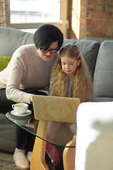 Image showing Happy loving family. Grandmother and grandchild spending time together