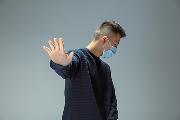 Image showing Medic in protective mask, coronavirus illustration concept