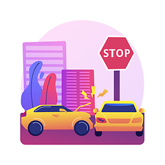 Image showing Traffic accident abstract concept vector illustration.