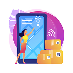 Image showing Smart delivery tracking abstract concept vector illustration.