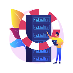 Image showing Backup server abstract concept vector illustration.