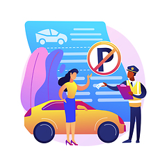 Image showing Parking fines abstract concept vector illustration.