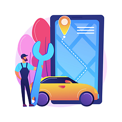 Image showing Roadside service abstract concept vector illustration.