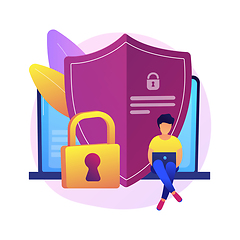Image showing Data privacy abstract concept vector illustration.