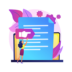 Image showing Vision and scope document abstract concept vector illustration.