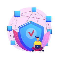 Image showing Decentralized application abstract concept vector illustration.