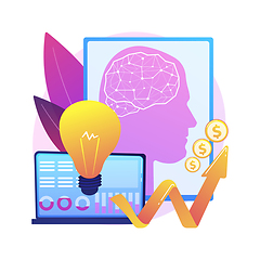 Image showing Artificial intelligence in financing abstract concept vector illustration.