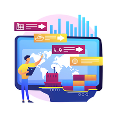 Image showing Supply chain analytics abstract concept vector illustration.