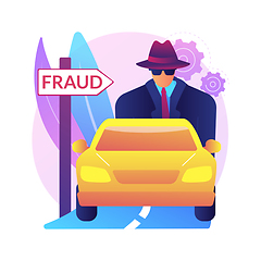 Image showing Road fraud abstract concept vector illustration.