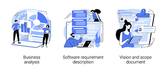 Image showing Project development specifications abstract concept vector illustrations.