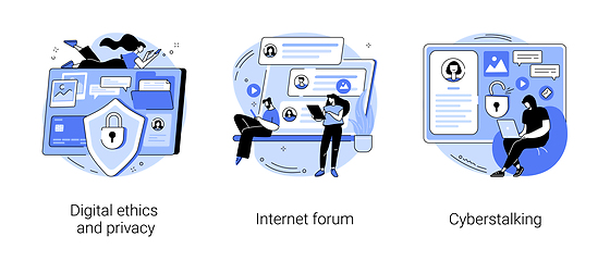 Image showing Internet privacy violation abstract concept vector illustrations.