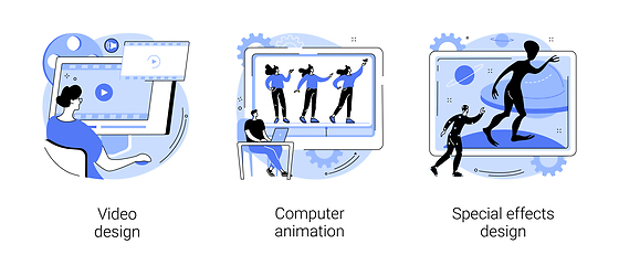 Image showing Video post production abstract concept vector illustrations.