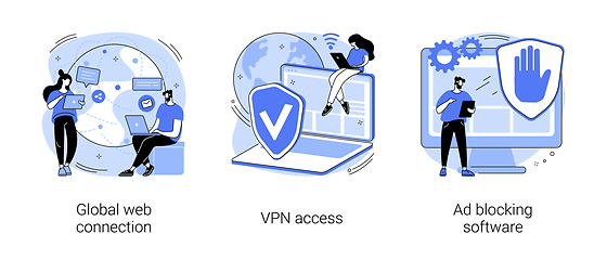 Image showing Network access abstract concept vector illustrations.