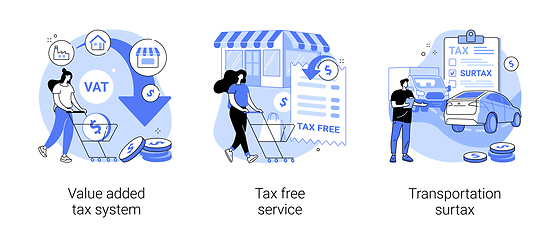 Image showing Transportation taxes abstract concept vector illustrations.