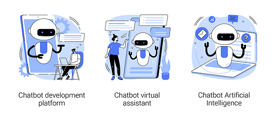 Image showing Chatbot programming abstract concept vector illustrations.