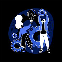 Image showing Teamwork power abstract concept vector illustration.