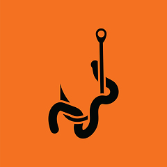 Image showing Icon of worm on hook