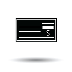 Image showing Bank check icon