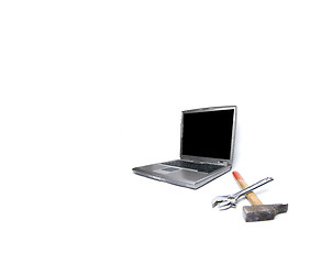 Image showing laptop and tools