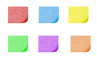 Image showing isolated blank postit paper on withe background