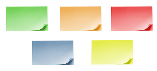 Image showing isolated blank postit paper on withe background