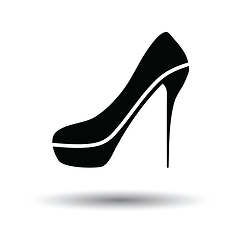 Image showing Sexy high heel shoe icon