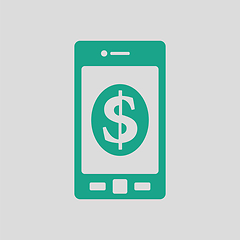 Image showing Smartphone with dollar sign icon