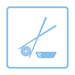 Image showing Sushi with sticks icon