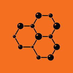 Image showing Icon of chemistry hexa connection of atoms