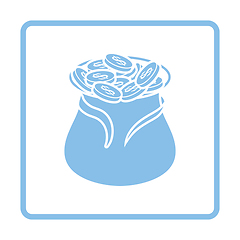 Image showing Open money bag icon
