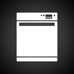 Image showing Kitchen dishwasher machine icon