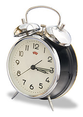 Image showing isolated vintage classic alarm clock bell on a white background