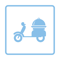 Image showing Delivering motorcycle icon